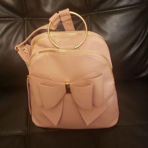 Blush Mini Backpack with Bowtie NWT